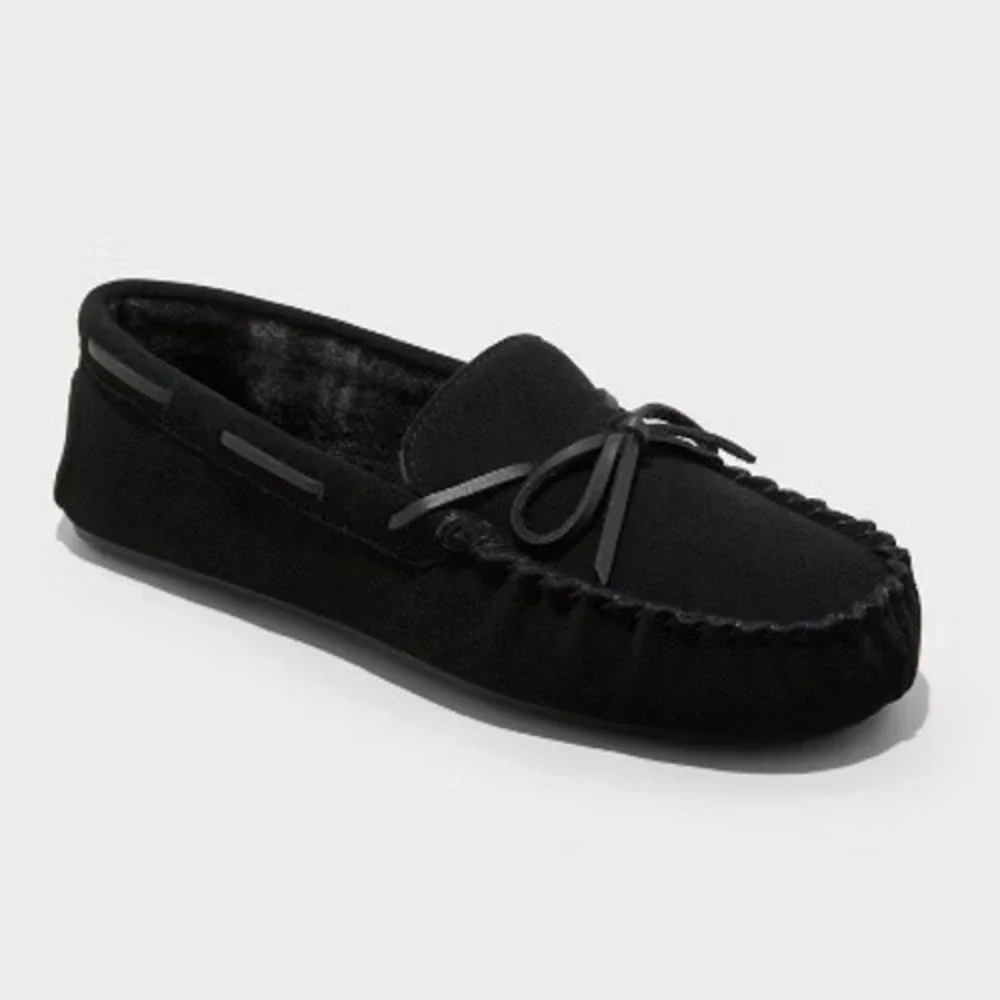 Men's Topher Moccasin Slippers by Goodfellow & Co Black Size 11 New With Tags